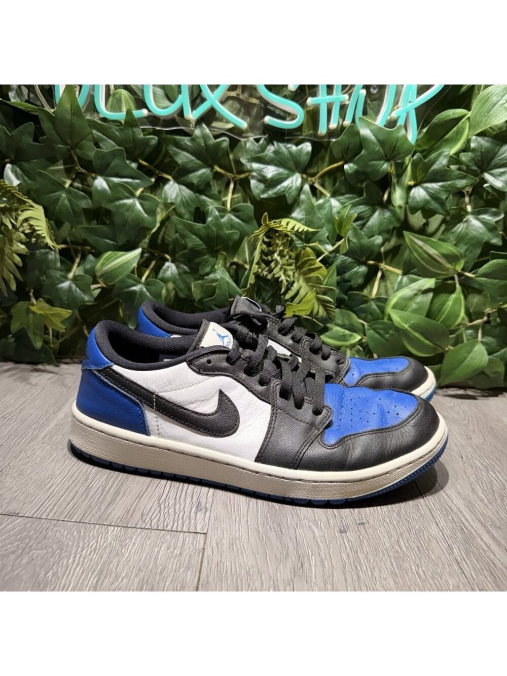 Nike Air Jordan 1 Low Royal Toe Black White Blue Mens Size 10 DD9315-102